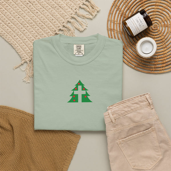 Christmas Tree Cross - Unisex Garment-Dyed T-Shirt - Small Collection
