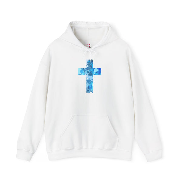 Living Water Cross - Heavy Blend Christian Hoodie