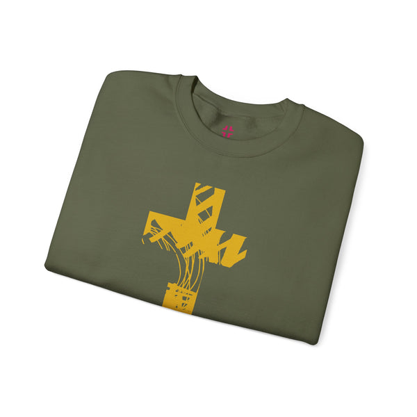 Gold Cross - Crewneck Christian Sweatshirt