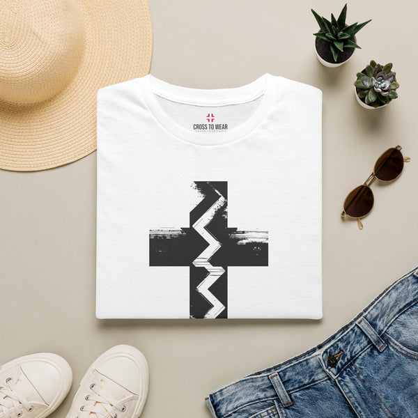 Fault Line Cross  – Softstyle Christian Tee