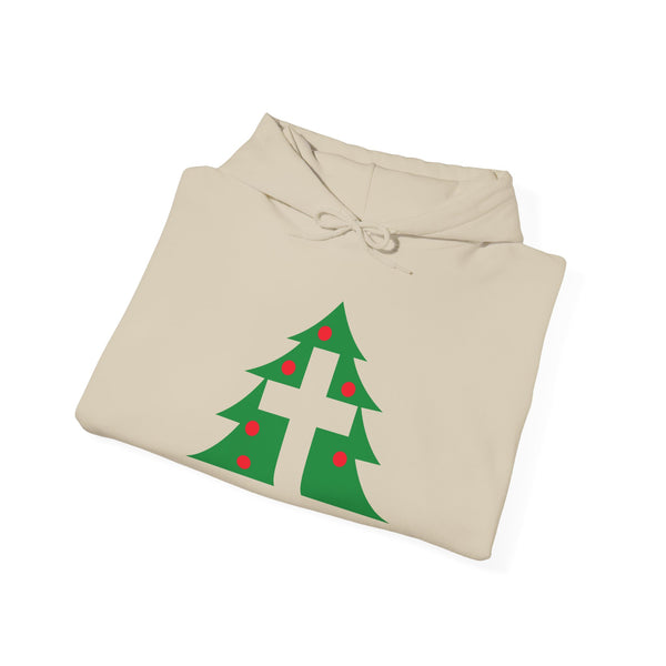 Christmas Cross - Heavy Blend Christian Hoodie