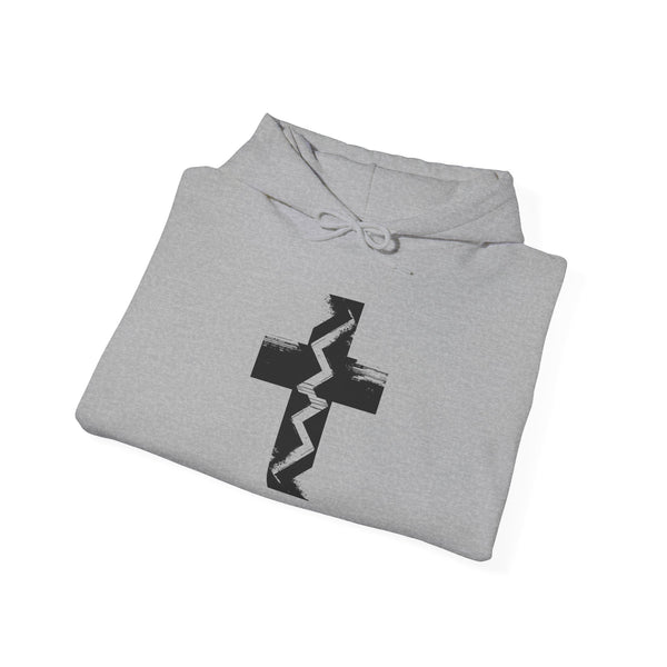 Fault Line Cross - Heavy Blend Christian Hoodie