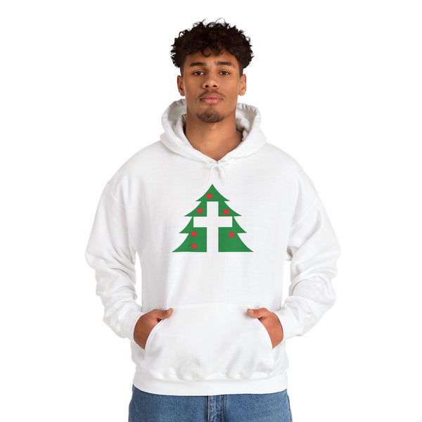 Christmas Cross - Heavy Blend Christian Hoodie