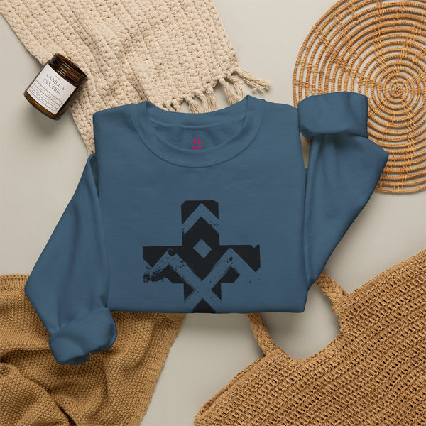 Pattern Cross Sweatshirt — Christian Crewneck