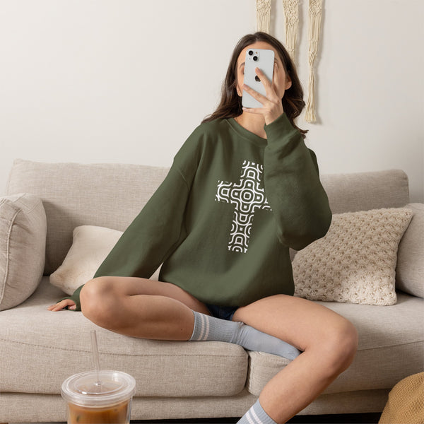 Continuum Cross - Christian Crewneck Sweatshirt