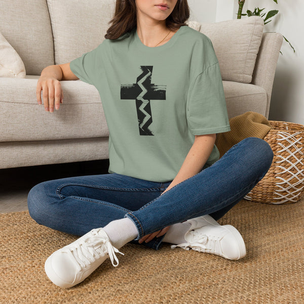 Fault Line Cross  – Softstyle Christian Tee