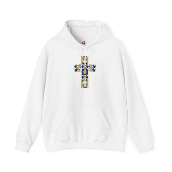 Painted Cross - Heavy Blend Christian Hoodie