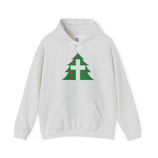 Christmas Cross - Heavy Blend Christian Hoodie