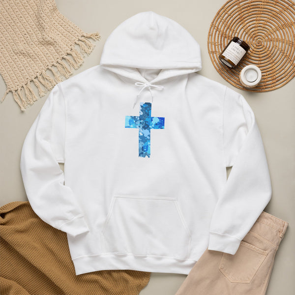 Living Water Cross - Heavy Blend Christian Hoodie