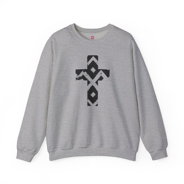 Pattern Cross Sweatshirt — Christian Crewneck