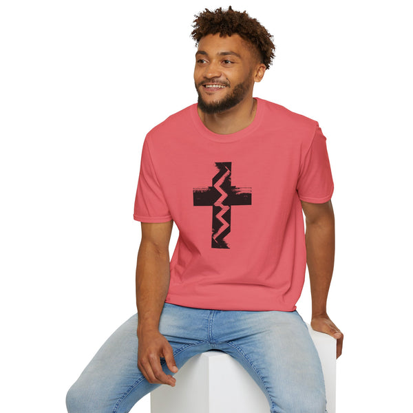 Fault Line Cross  – Softstyle Christian Tee