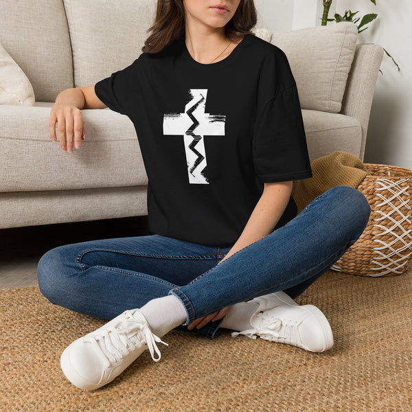 Fault Line Cross  – Softstyle Christian Tee