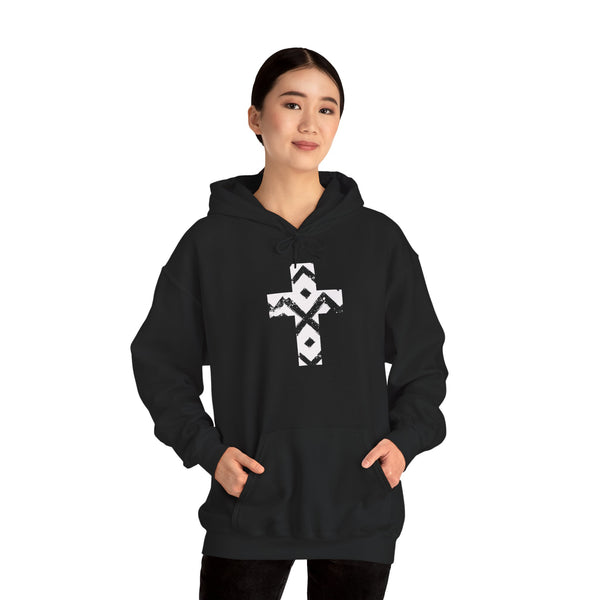 Pattern Cross - Heavy Blend Christian Hoodie