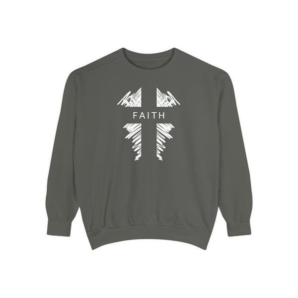 Faith Cross  — Christian Crewneck Sweatshirt
