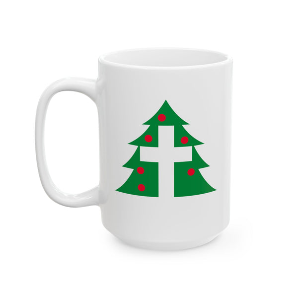 Christmas Cross Ceramic Mug (11oz/15oz)