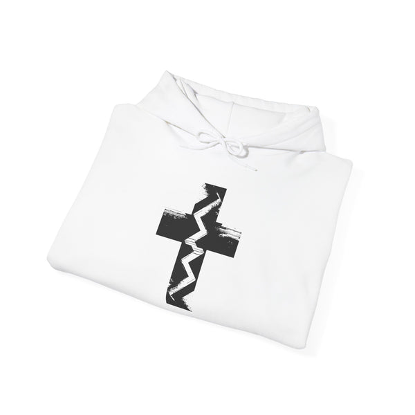 Fault Line Cross - Heavy Blend Christian Hoodie