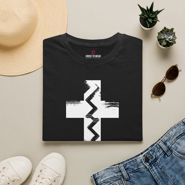 Fault Line Cross  – Softstyle Christian Tee
