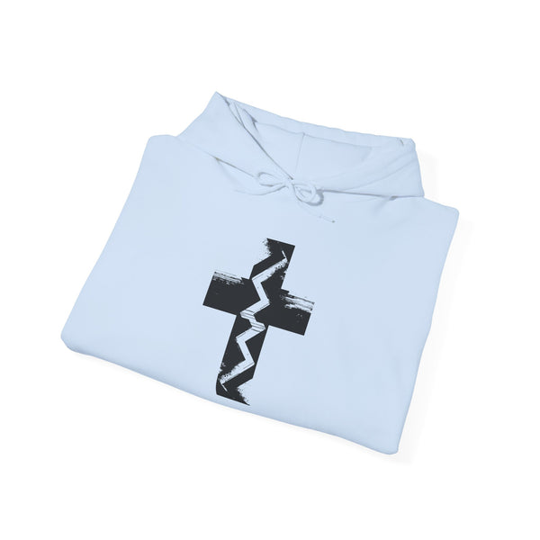 Fault Line Cross - Heavy Blend Christian Hoodie