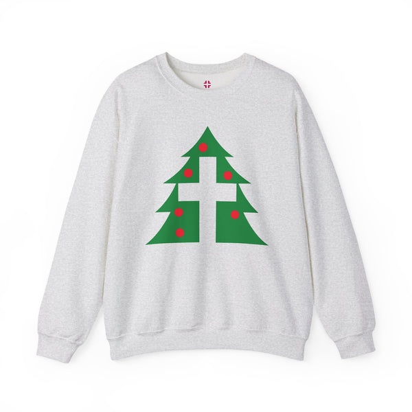 Christmas Cross — Christian Crewneck Sweatshirt