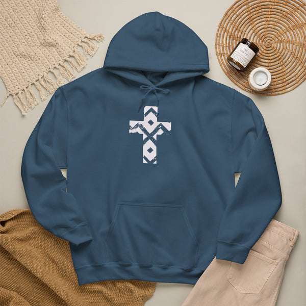 Pattern Cross - Heavy Blend Christian Hoodie
