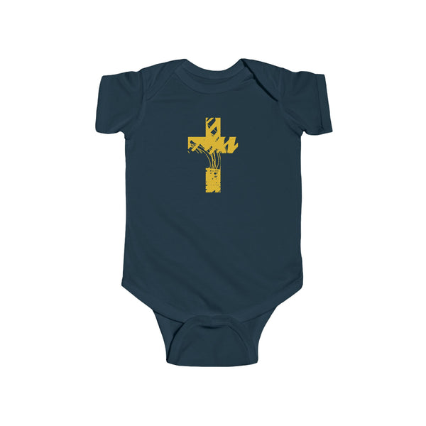 Gold Cross Onesie — Baby Cross Collection (Christening/Baptism Gift)