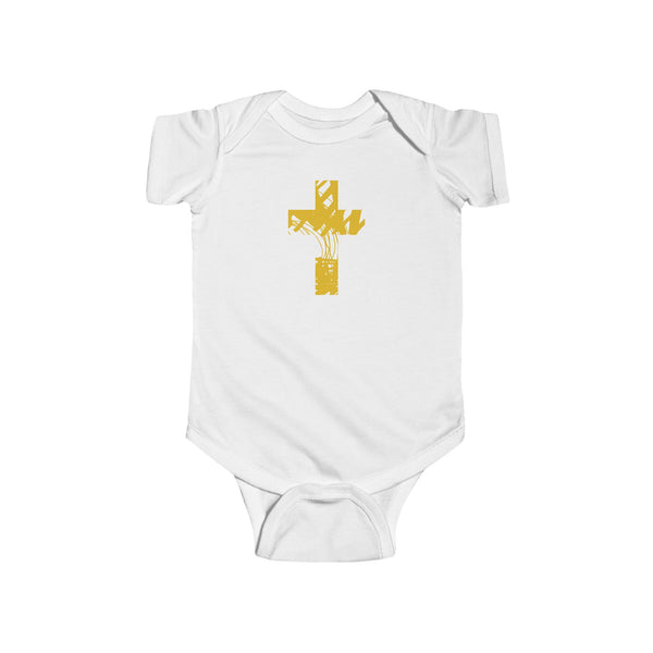 Gold Cross Onesie — Baby Cross Collection (Christening/Baptism Gift)