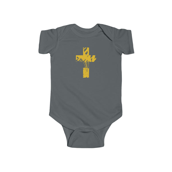 Gold Cross Onesie — Baby Cross Collection (Christening/Baptism Gift)
