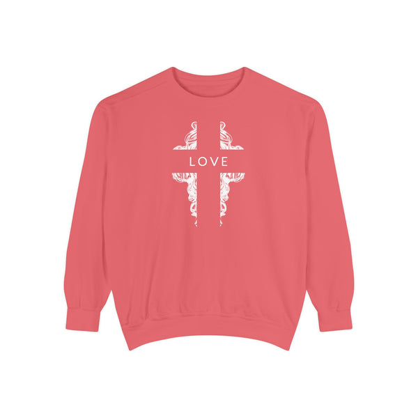 Love Cross Sweatshirt — Christian Crewneck