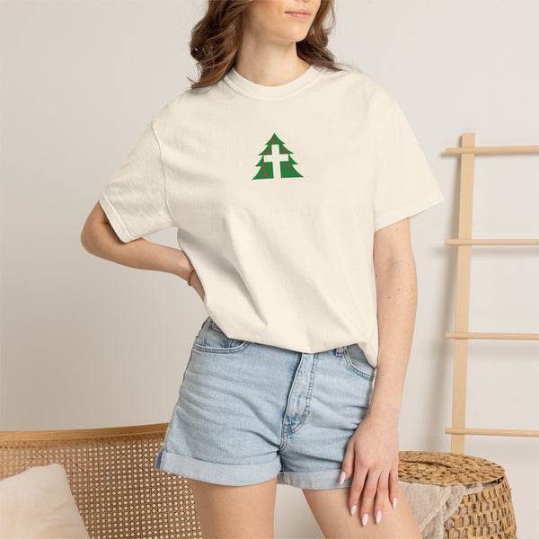 Christmas Tree Cross - Unisex Garment-Dyed T-Shirt - Small Collection