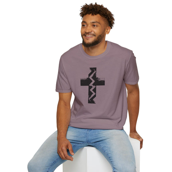 Fault Line Cross  – Softstyle Christian Tee