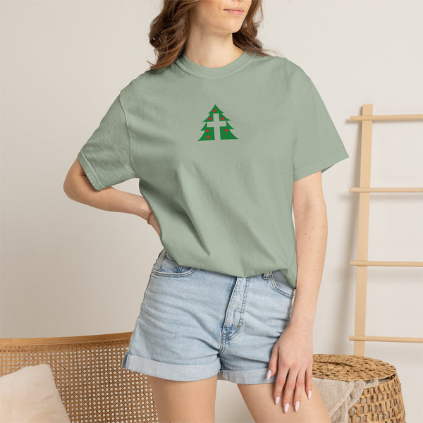 Christmas Tree Cross - Unisex Garment-Dyed T-Shirt - Small Collection