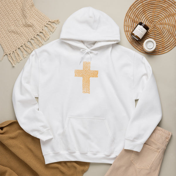 Fingerprint Cross - Heavy Blend Christian Hoodie