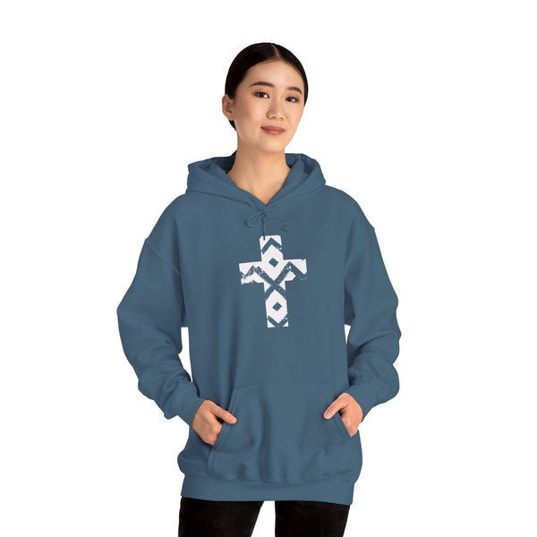 Pattern Cross - Heavy Blend Christian Hoodie