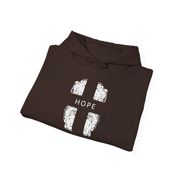 Hope Cross -  Heavy Blend Christian Hoodie