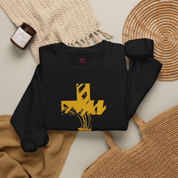 Gold Cross - Crewneck Christian Sweatshirt