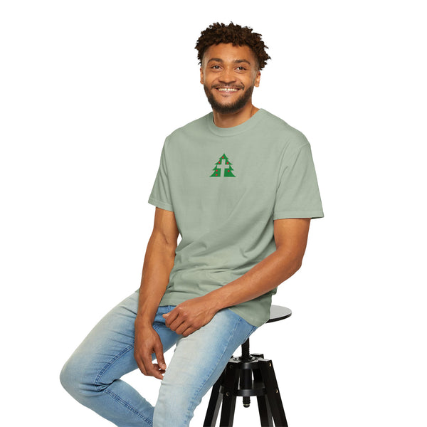 Christmas Tree Cross - Unisex Garment-Dyed T-Shirt - Small Collection