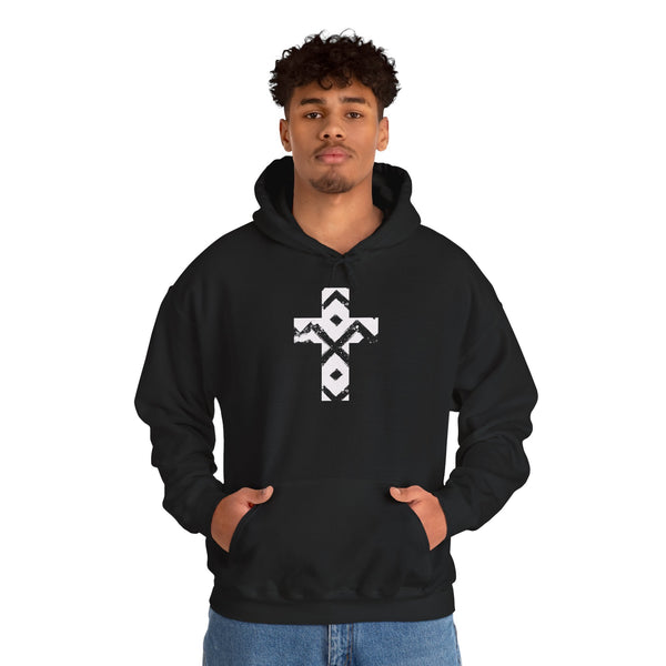 Pattern Cross - Heavy Blend Christian Hoodie