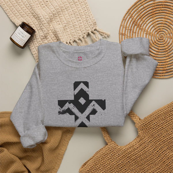 Pattern Cross Sweatshirt — Christian Crewneck