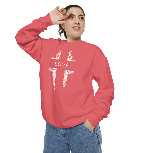 Love Cross Sweatshirt — Christian Crewneck