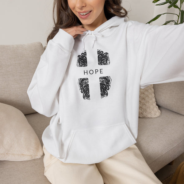 Hope Cross -  Heavy Blend Christian Hoodie
