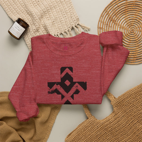 Pattern Cross Sweatshirt — Christian Crewneck