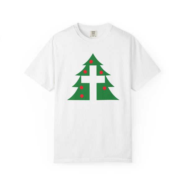 Christmas Cross - Unisex Garment-Dyed T-shirt