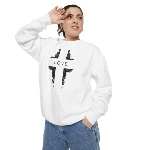 Love Cross Sweatshirt — Christian Crewneck