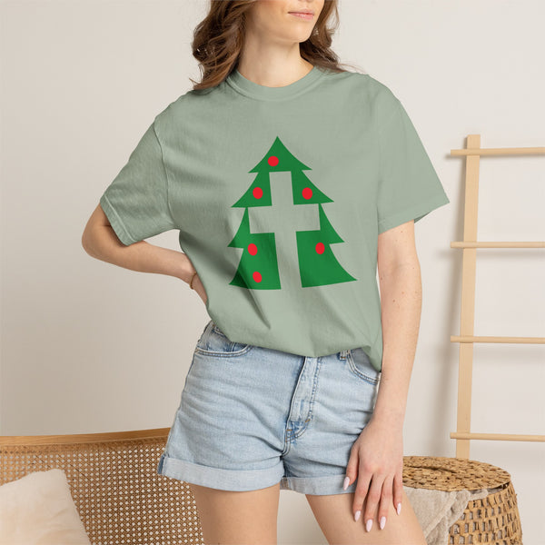 Christmas Cross - Unisex Garment-Dyed T-shirt