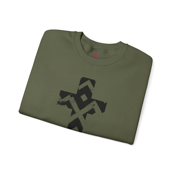 Pattern Cross Sweatshirt — Christian Crewneck