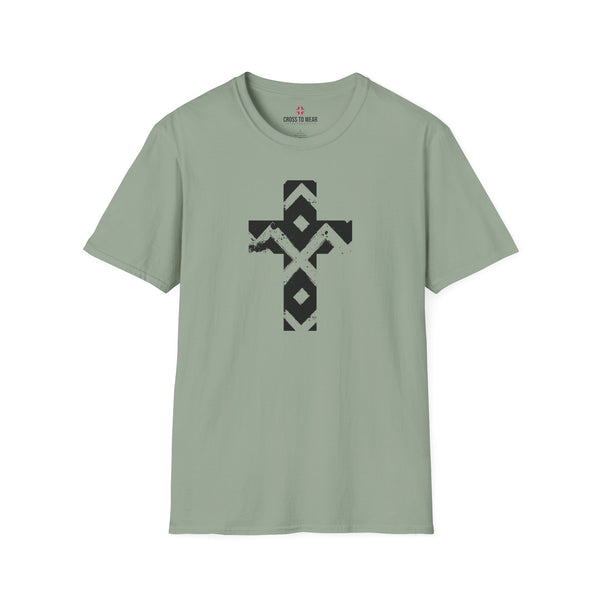 Pattern Cross  – Softstyle Christian Tee