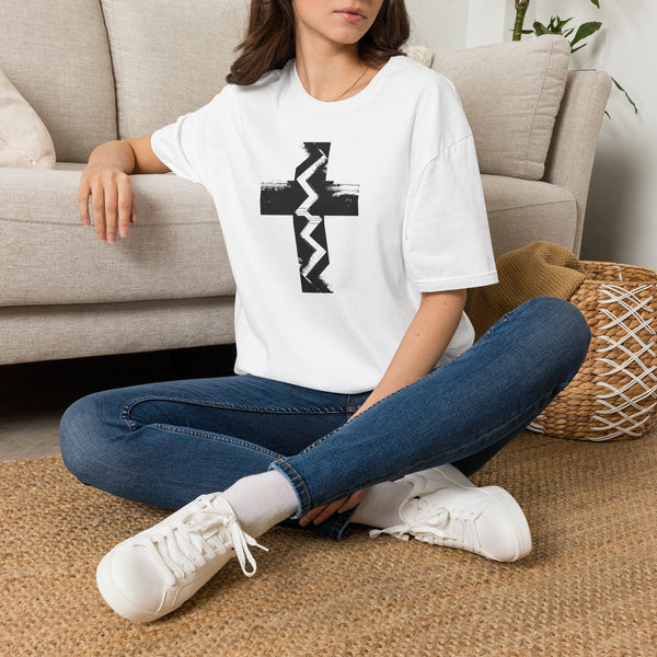 Fault Line Cross  – Softstyle Christian Tee