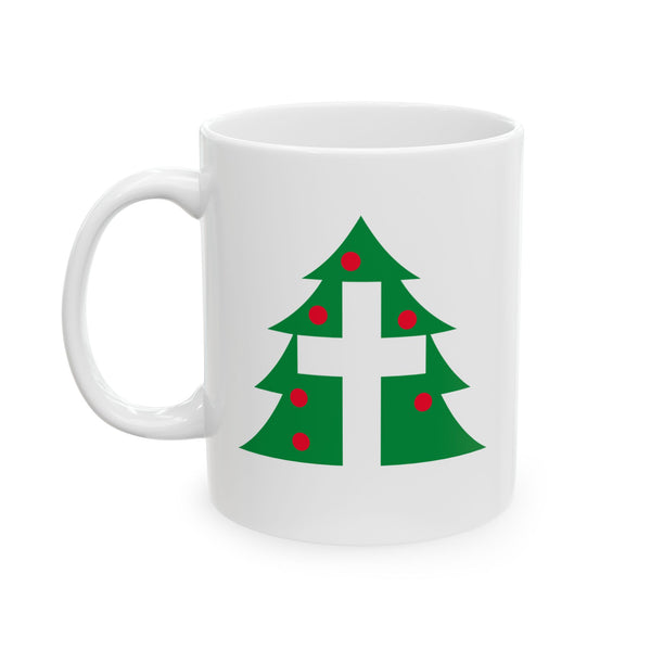 Christmas Cross Ceramic Mug (11oz/15oz)