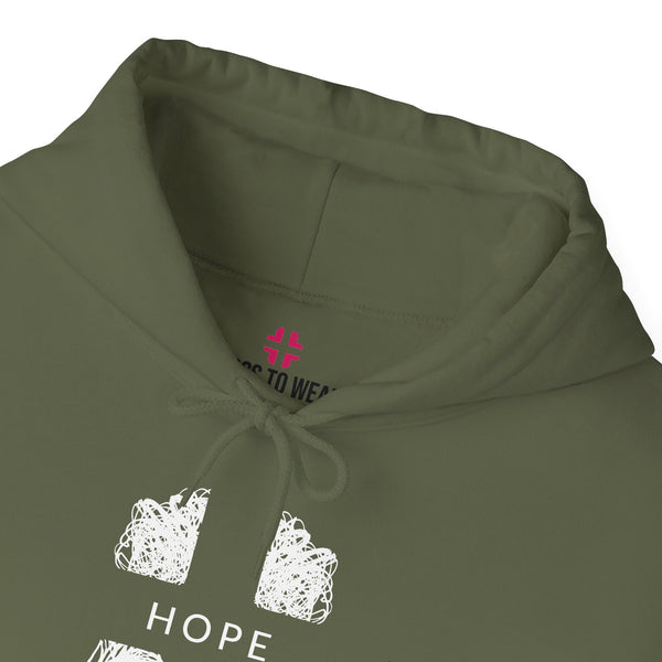 Hope Cross -  Heavy Blend Christian Hoodie