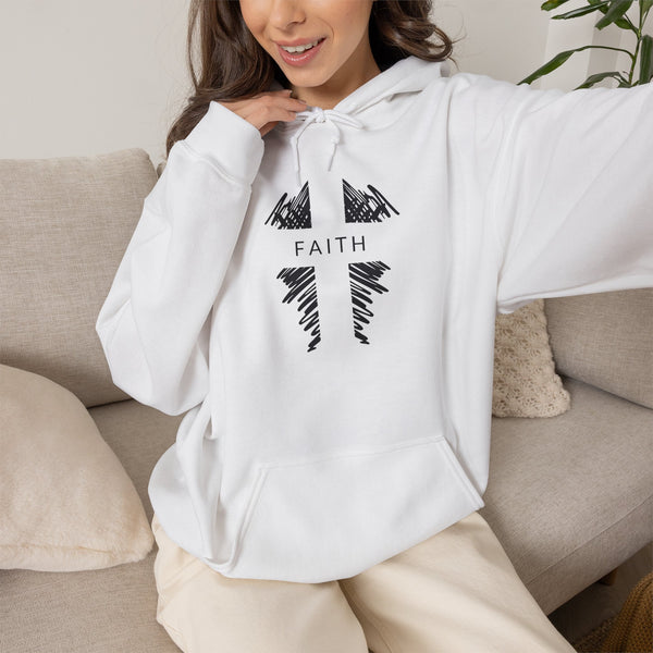 Faith Cross - Heavy Blend Christian Hoodie